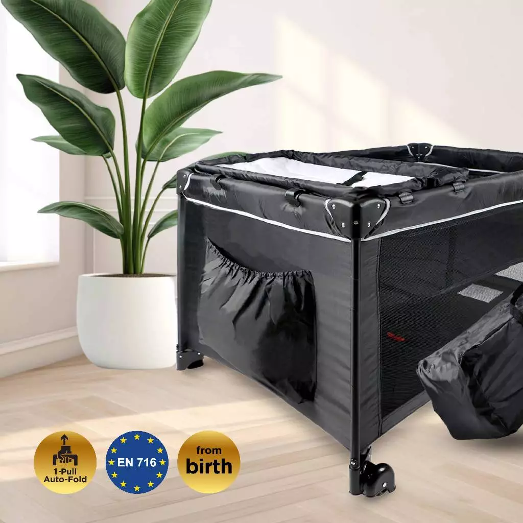 Sweet Cherry One-Pull Auto-Fold Baby Playpen HY8901 EZ Fold Playpen