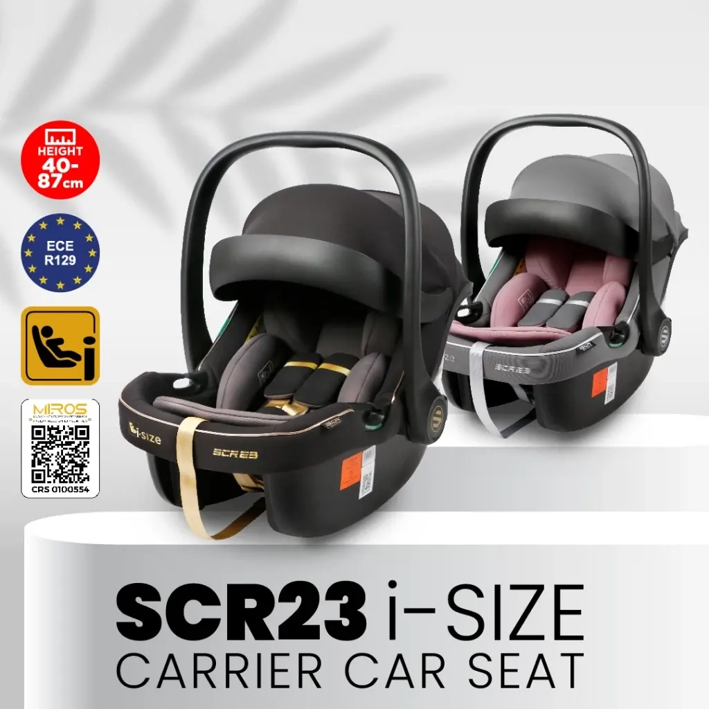 Sweet Cherry SCR Series ECE R129 Baby Car Seat AY329 SCR23 i-Size Carrier Infant Car Seat with Headrest Adjustment