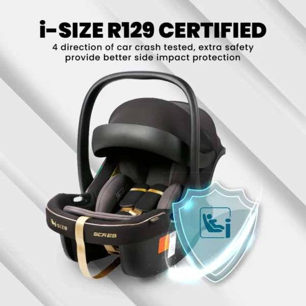 SCR Series-2 Sweet Cherry SCR Series ECE R129 Baby Car Seat AY329 SCR23 i-Size Carrier Infant Car Seat with Headrest Adjustment