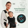 Sweet Cherry Bronx Baby Carrier With Special FLY Knitted Fabric & Patented Twist-Lock System (SC626)