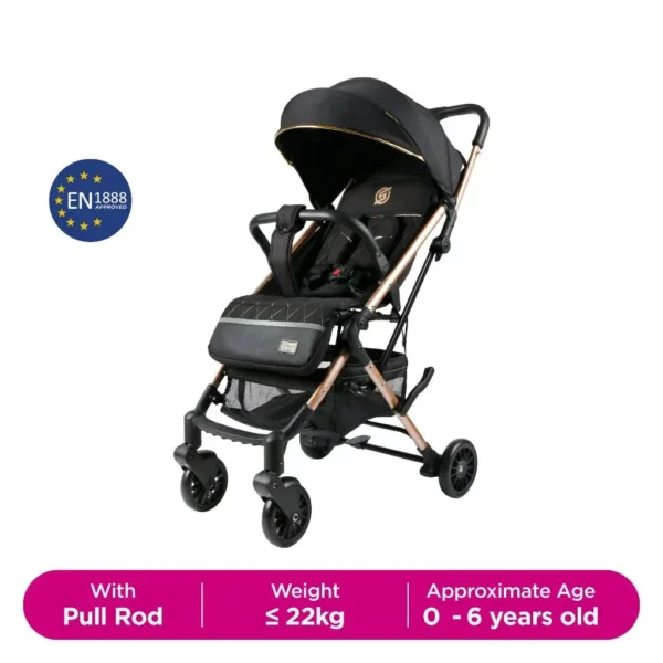 Sweet Cherry Compact Folding Stroller SC329 Valor Stroller for Babies up to 22KG with Pull Rod and Bottle Holder