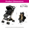 Sweet Cherry Luxury Gold Frame & Compact Folding Baby Stroller SC707 Neon Stroller with Pulling Rod Can Up To 22KG
