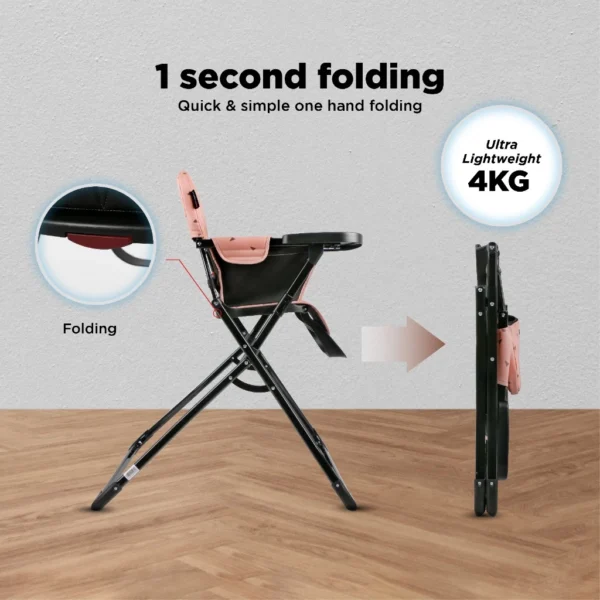 Sweet Cherry Super Slim Compacto High Chair (SCA3) the perfect space saving option when feeding baby